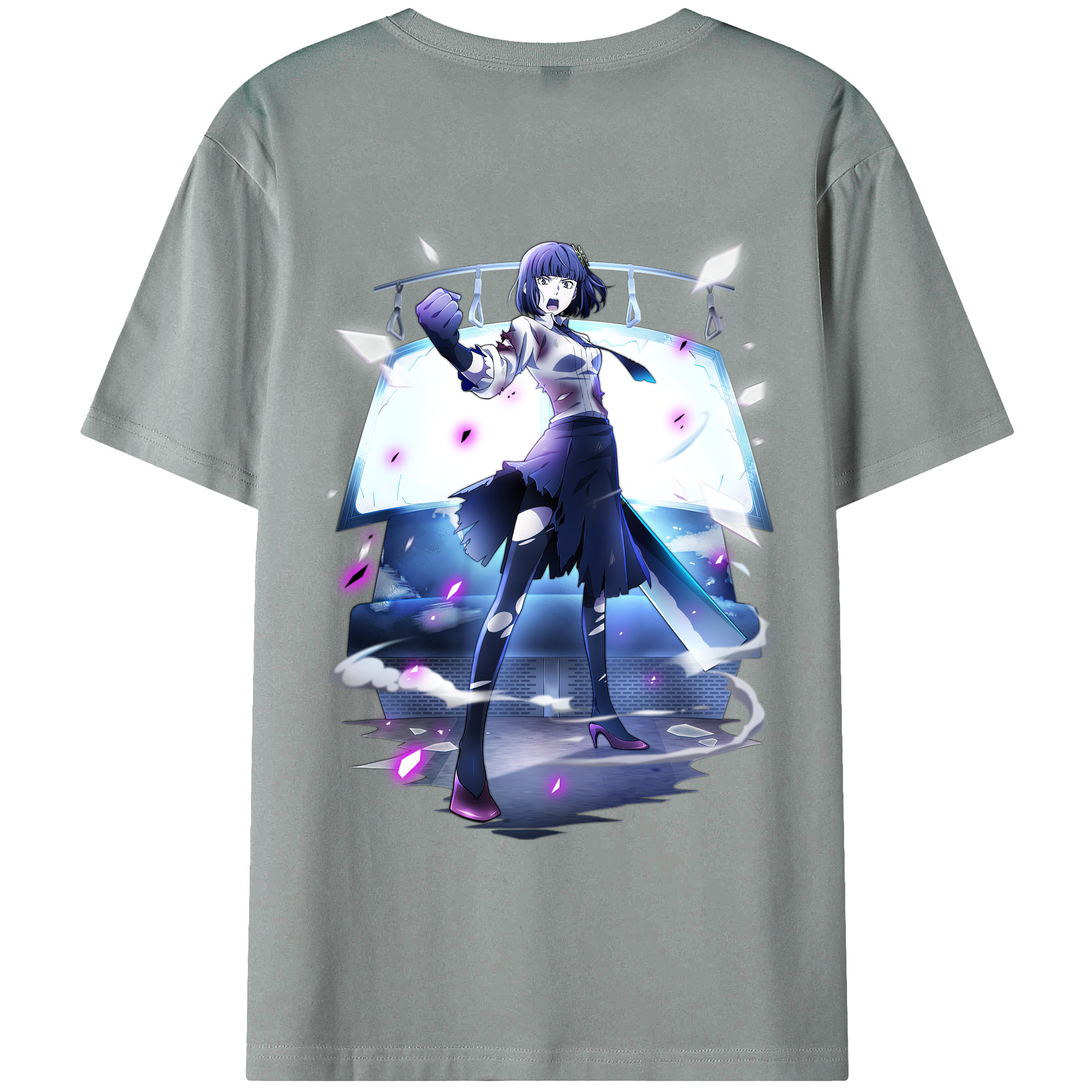 （画像用） 文豪ストレイドッグス Bungo Stray Dogs 綿100％ メンズ半袖Tシャツ（バックプリント） 通気性